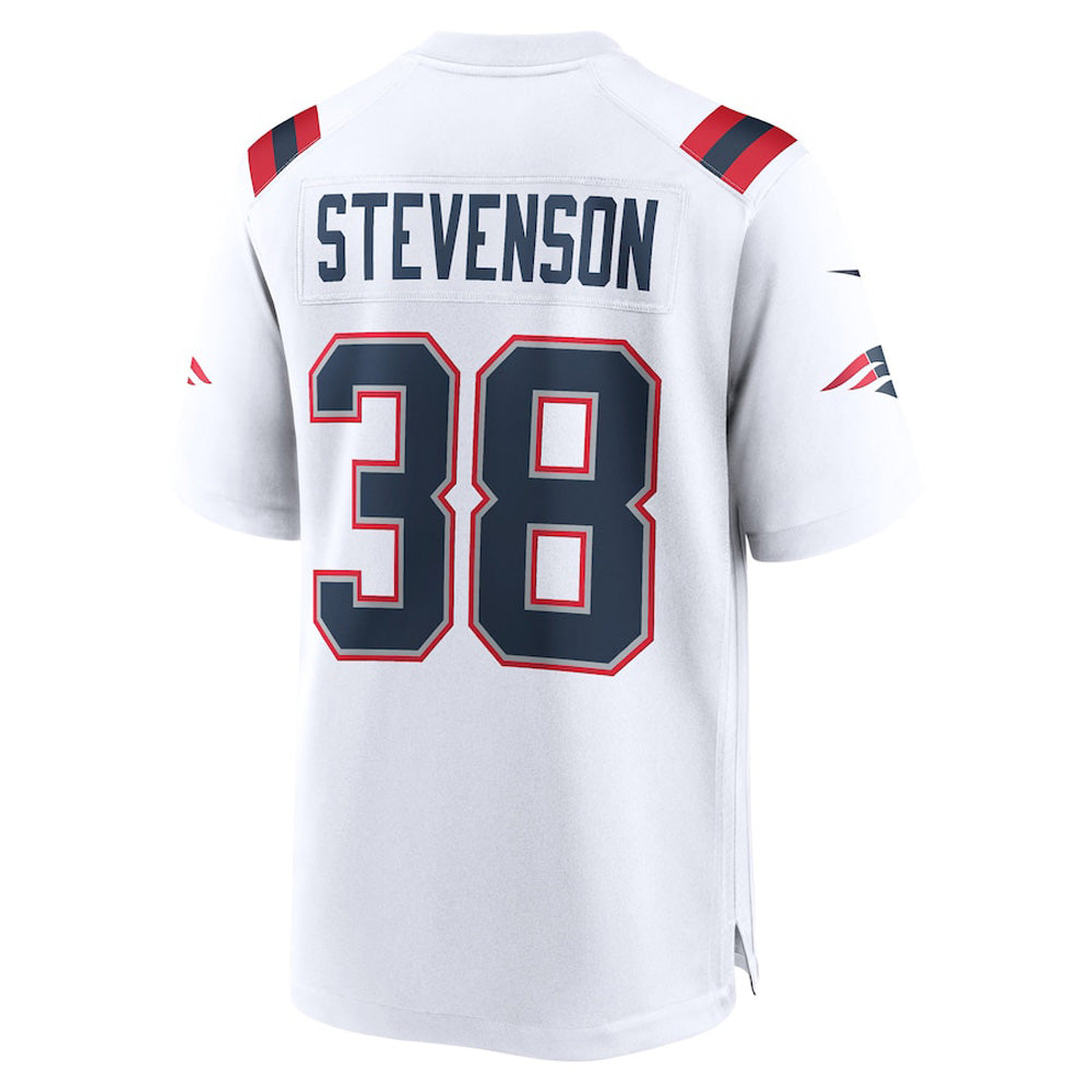 Youth New England Patriots Rhamondre Stevenson Game Jersey - White