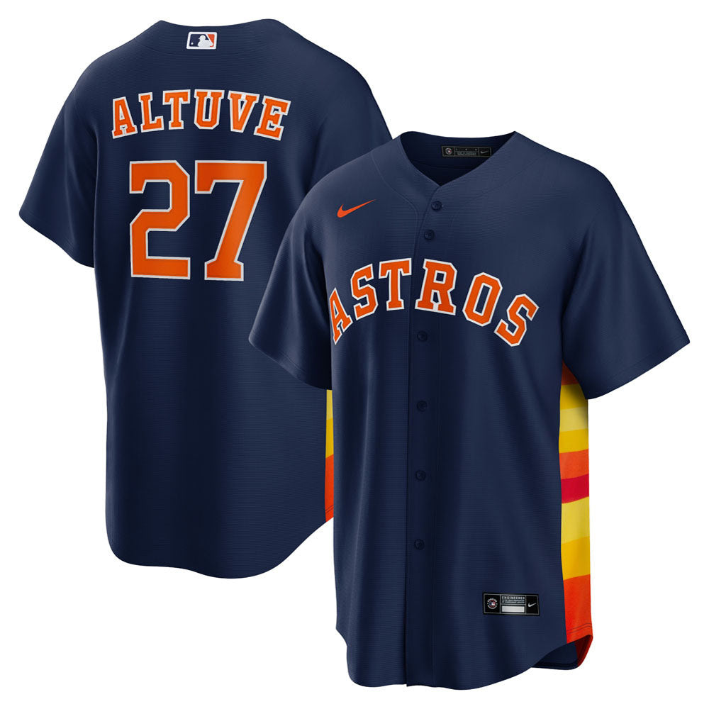 Men's Houston Astros Jose Altuve Alternate Player Name Jersey - Navy