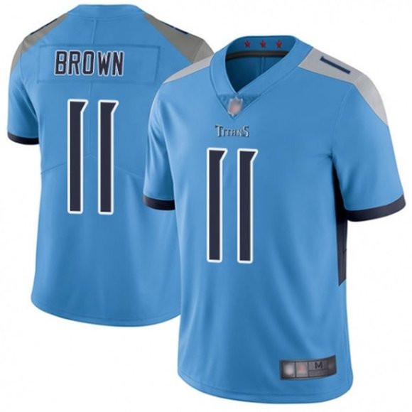 Men's Tennessee Titans AJ Brown Game Vapor Jersey Light Blue
